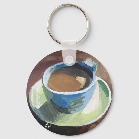 Kaffeeschale grüner Schlüsselanhänger (Vorderseite)