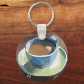 Kaffeeschale grüner Schlüsselanhänger (Vorderseite)