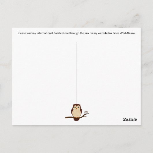 Kaffeeschale - Postkarte (Rückseite)