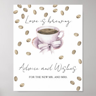 Kaffeeschale - Ratschläge und Wünsche für Neuvermä Poster