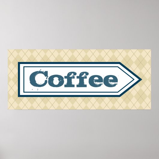 Kaffeeschild Poster (Vorne)