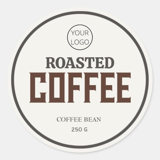 Kaffeeschilder, Keksmarken, Jogurt-Etiketten Runder Aufkleber (Vorderseite)