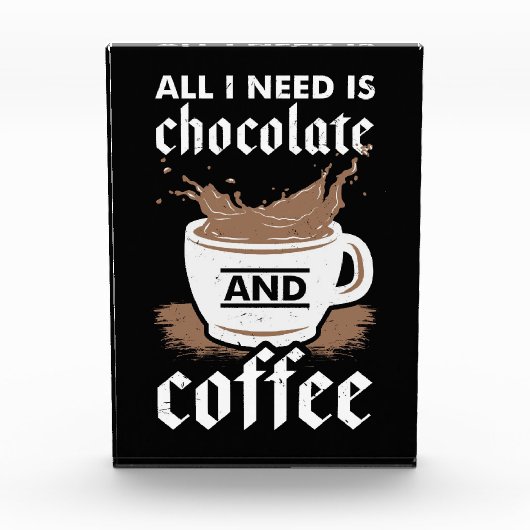 Kaffeeschokolade und Kaffee Fotoblock (Vorderseite)