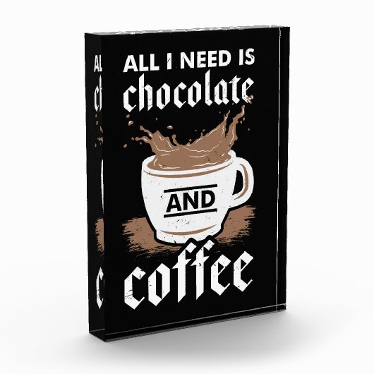 Kaffeeschokolade und Kaffee Fotoblock (Links)