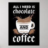 Kaffeeschokolade und Kaffee Poster (Vorne)