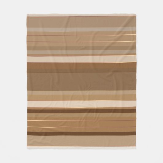 Kaffeeschokolade und Karamellstreifen Fleecedecke (Vorderseite)