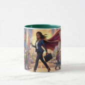 Kaffeeschöne Superfrau Kaffeetasse (Zentrum)