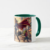 Kaffeeschöne Superfrau Kaffeetasse (VorderseiteRechts)