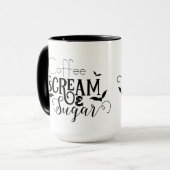 Kaffeeschrei und Zucker-Tasse Tasse (Vorderseite Links)