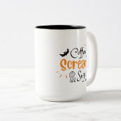 Kaffeeschrei und ZuckerHalloween Zweifarbige Tasse (VorderseiteRechts)