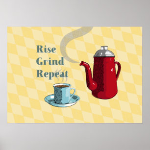 Kaffeeschrift im Mittelalter Poster