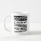 Kaffeeschüttelnde lustige Tasse (Links)