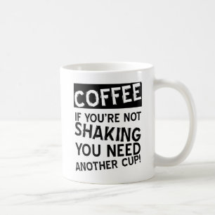 Kaffeeschüttelnde lustige Tasse