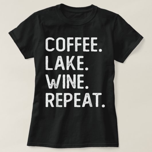 Kaffeesee Weinroute Funny Lake Life Coffe T-Shirt (Design vorne)