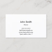 Kaffeeshop Bio Kaffeebohnen Monogramm Visitenkarte (Rückseite)