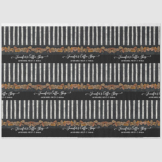 Kaffeeshop Bohnen Strickskripttypografie-Khalk Seidenpapier