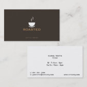 Kaffeeshop Brown Visitenkarte (Vorne/Hinten)