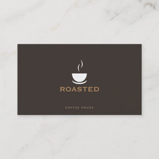 Kaffeeshop Brown Visitenkarte (Vorderseite)
