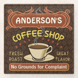 Kaffeeshop Individuelle Name Bohnen Tasse Personal Glasuntersetzer