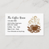 Kaffeeshop-Kundenkarten Visitenkarte (Vorderseite)