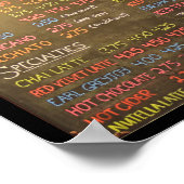 Kaffeeshop Menü Board - 8x10 Poster (Ecke)