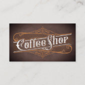 Kaffeeshop - Vintage Schrift Visitenkarte (Vorderseite)