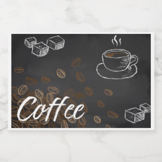 Kaffeesiegel mit Farbe Lebensmitteletikett (Einzelnes Label)