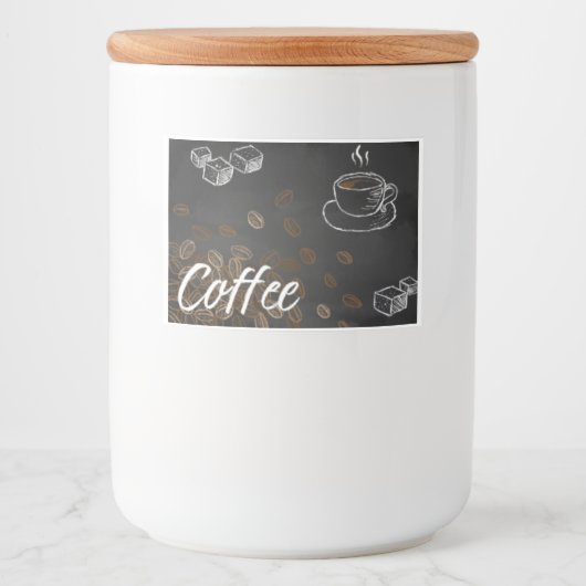 Kaffeesiegel mit Farbe Lebensmitteletikett (Vorderseite)