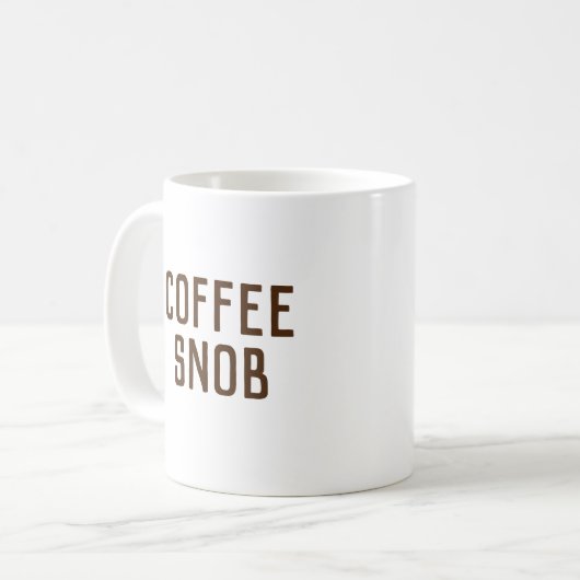Kaffeesnob-Tasse Kaffeetasse (Vorderseite Links)