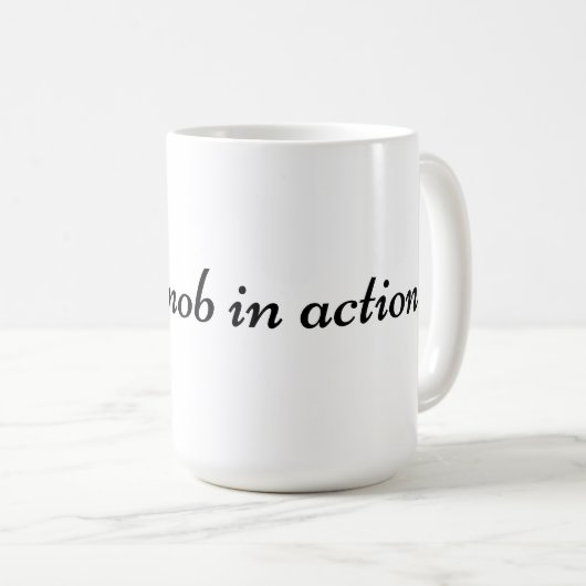 Kaffeesnob-Tasse Kaffeetasse (VorderseiteRechts)