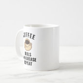 Kaffeesoftware Fett wiederholen | Funny Car Mechan Kaffeetasse (Vorderseite Links)