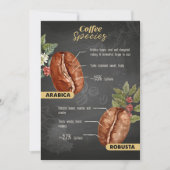 Kaffeesorten Einladung (Vorderseite)