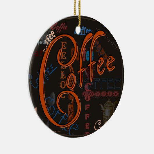 Kaffeesorten Keramik Ornament (Rechts)