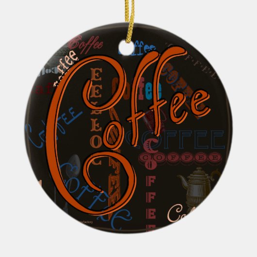 Kaffeesorten Keramik Ornament (Vorne)