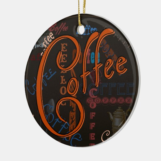 Kaffeesorten Keramik Ornament (Links)