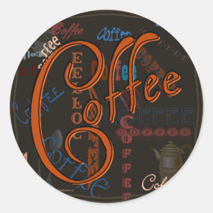 Kaffeesorten Runder Aufkleber