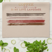 Kaffeesprache Geschirrtuch (Gefaltet)