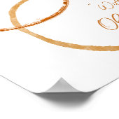 Kaffeestain Art Couple's Niedliches Schlafzimmerpo Poster (Ecke)