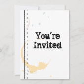 Kaffeestain Grungy Custom Party Einladung (Vorderseite)
