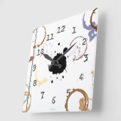 Kaffeestain grungy Schreibmaschine Wall Uhr (Winkel)