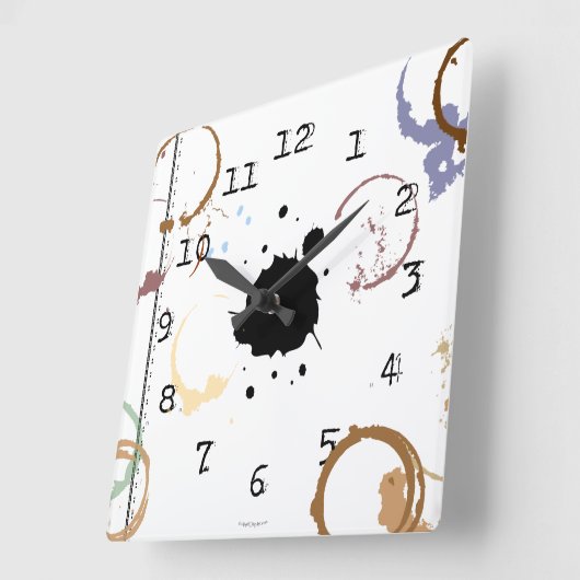 Kaffeestain grungy Schreibmaschine Wall Uhr (Winkel)