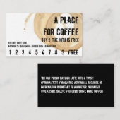 Kaffeestain Logo Drink Punch Rough Treuekarte (Vorne/Hinten)