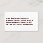 Kaffeestain-Logo Treuekarte (Rückseite)