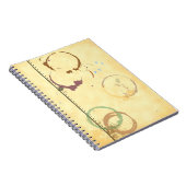 Kaffeestain Schreibart Grunge Imitate-Pergament-Mu Notizblock (Rechte Seite)