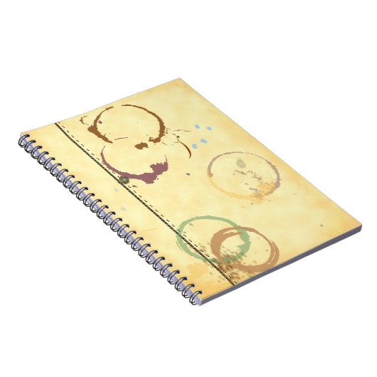 Kaffeestain Schreibart Grunge Imitate-Pergament-Mu Notizblock (Rechte Seite)