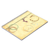 Kaffeestain Schreibart Grunge Imitate-Pergament-Mu Notizblock (Linke Seite)