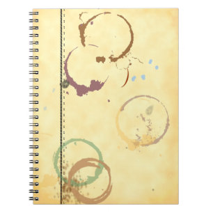 Kaffeestain Schreibart Grunge Imitate-Pergament-Mu Notizblock