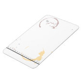 Kaffeestain Schreibart Grunge Muster Magnet (Linke Seite)