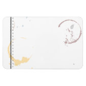 Kaffeestain Schreibart Grunge Muster Magnet (Horizontal)