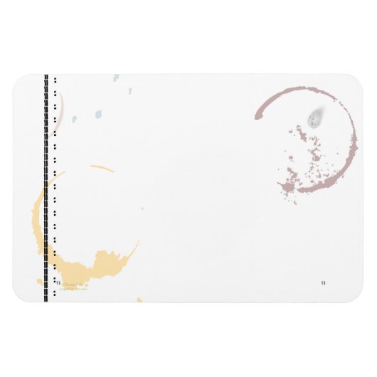 Kaffeestain Schreibart Grunge Muster Magnet (Horizontal)